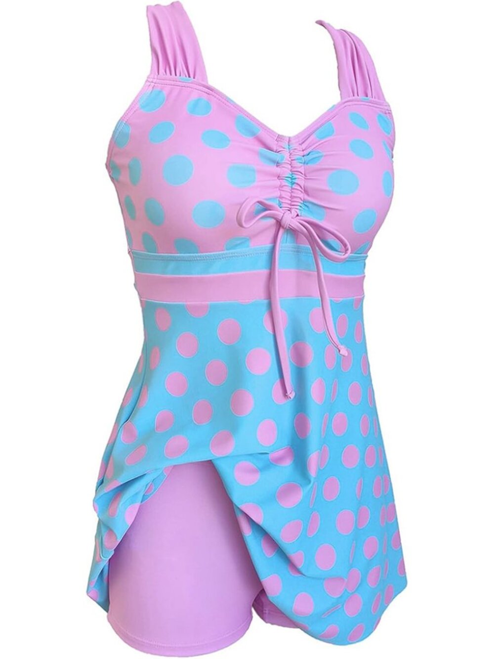 Modlily 2X Swimsuit Two Piece - Long Tankini / Swim Dress + Shorts (Read)